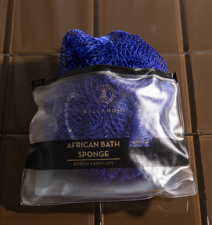 African Exfoliating Net Sponge 45" -(Navy Blue)