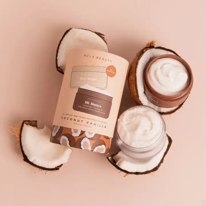 Coconut Vanilla Body Scrub + Body Butter