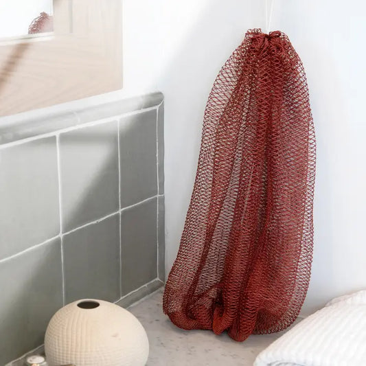 African Exfoliating Net Sponge 45"  (Cooper Brown)