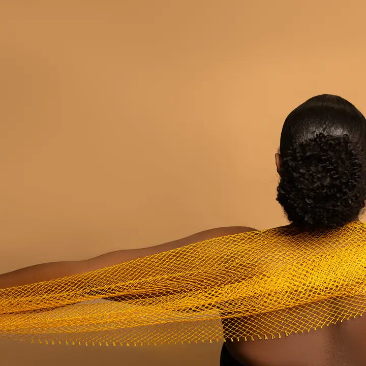 African Exfoliating Net Sponge 45"  (Cooper Brown)