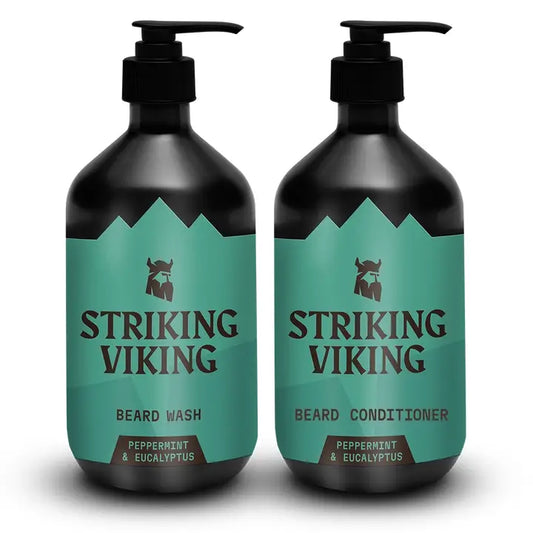 Beard Wash & Conditioner Set (Natural Peppermint & Eucalyptus)