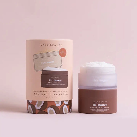 Coconut Vanilla Body Scrub + Body Butter