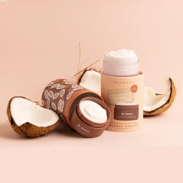 Coconut Vanilla Body Scrub + Body Butter